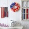Nearly Natural 18" Patriotic Red, White and Blue "Americana" Wreath with 20 Warm LED Lights